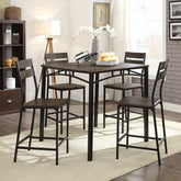 Westport 5 Pc. Counter Ht. Table Set Model Cm3920Pt-5Pk-Chair By Furniture Of America